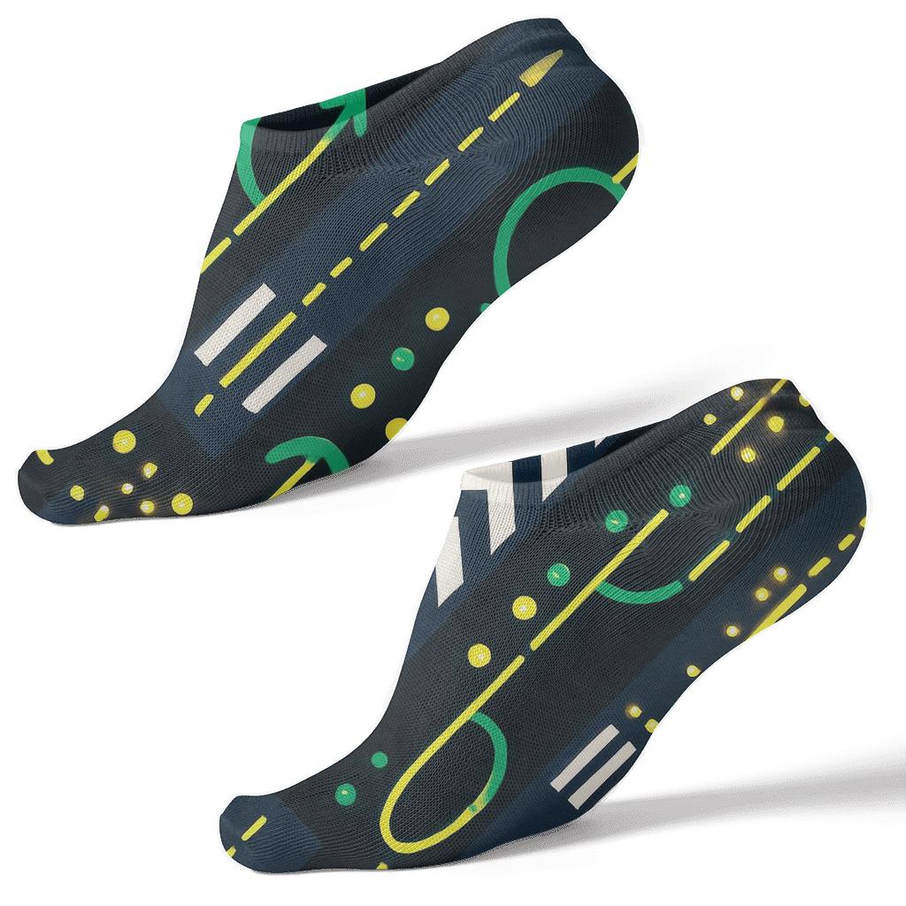 Runway Lights Pattern Air Traffic Controller Edition custom ankle socks