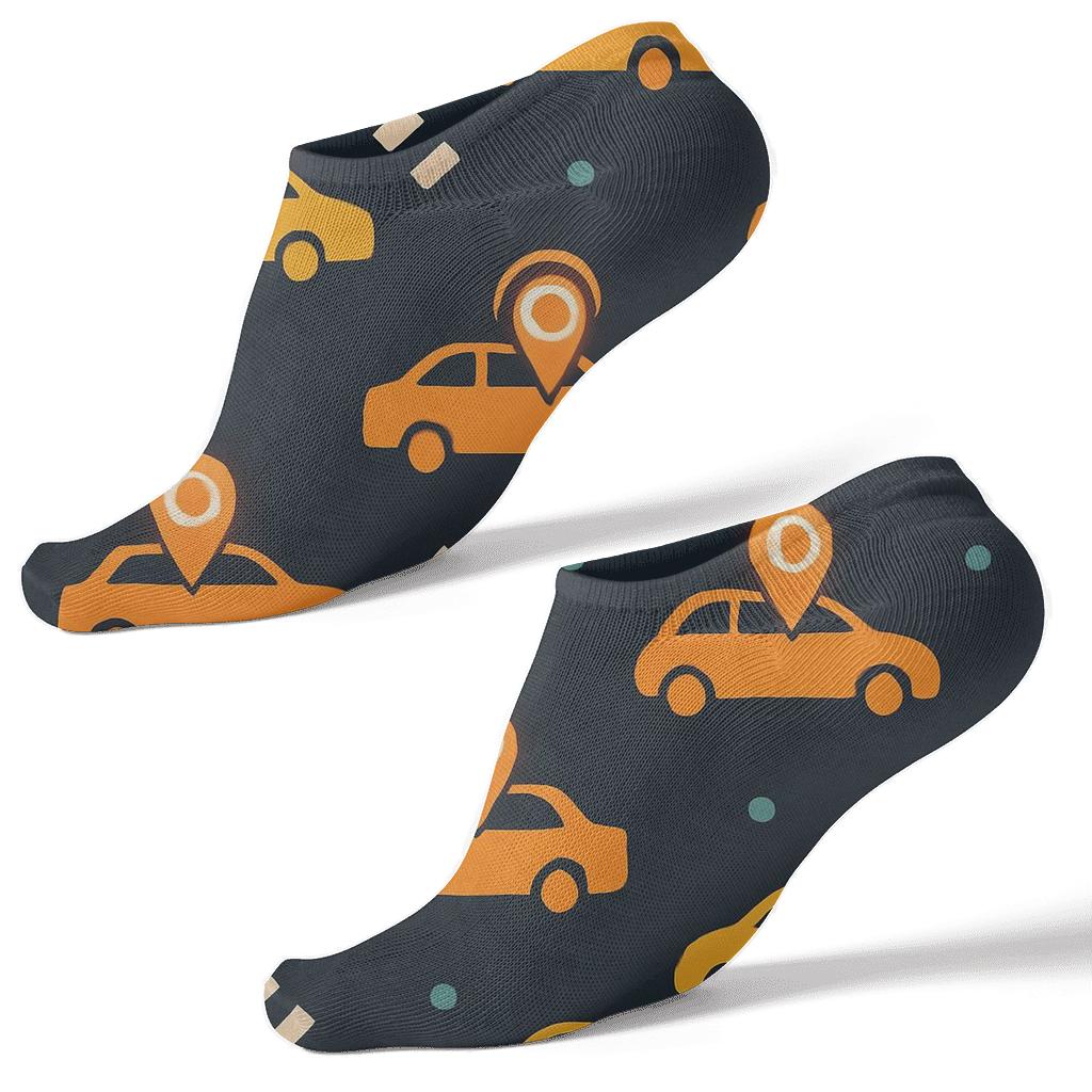 Midnight Crosswalk Parade Rideshare Driver premium sports ankle socks