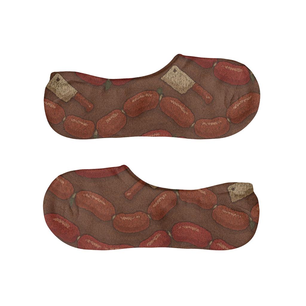 Knitted Illusion Butcher Sausage Chevron breathable seamless no-show sockscustom no-show socks