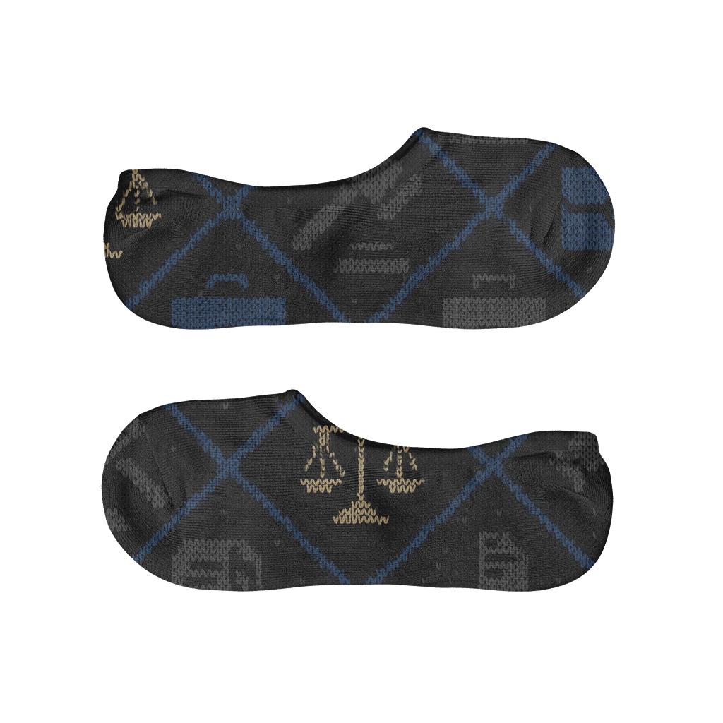Paralegal Gavel And Briefcase Knit Illusion Lattice anti-slip no-show socks