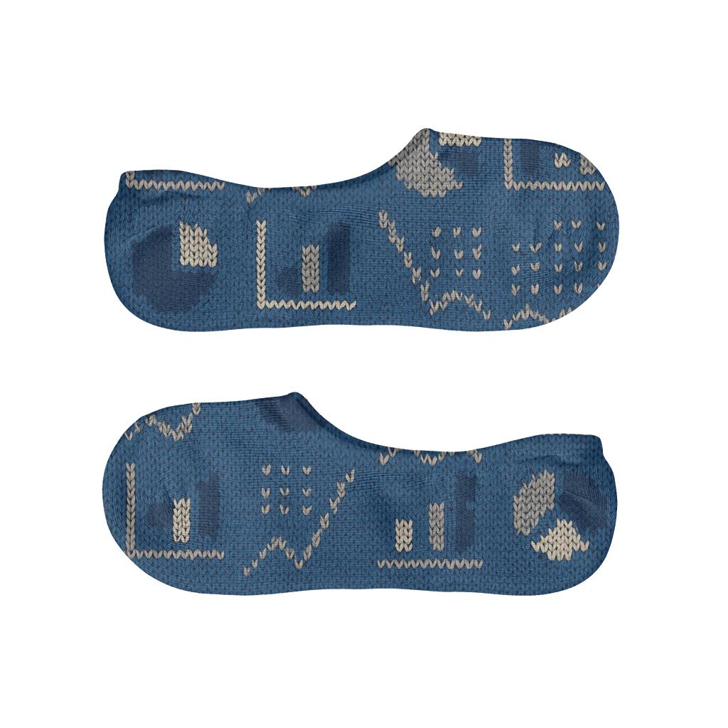 Knitted Illusion Data Analyst Chart Lattice soft cotton no-show socks