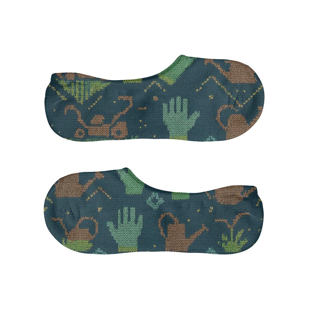 Knitted Illusion Groundskeeper Tool Tile breathable seamless no-show sockscustom no-show socks