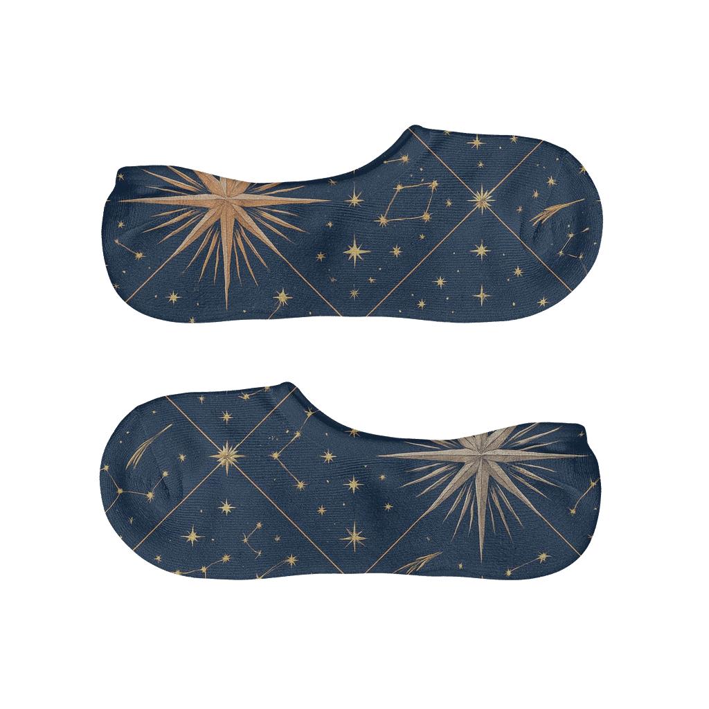 Celestial Collage Star Of Bethlehem Medallion Lattice personalized invisible socks