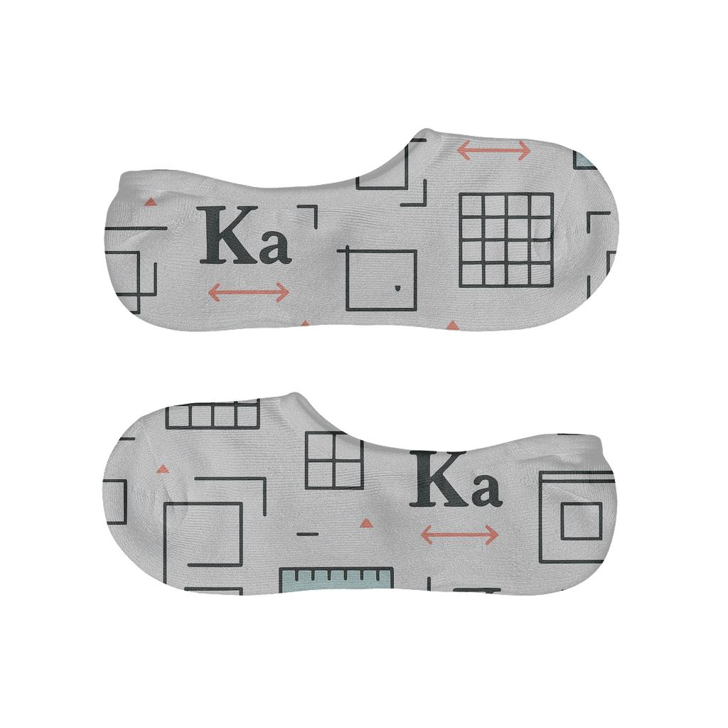 Minimal Grid Of Design Tools For Graphic Designer Studio soft cotton no-show socks