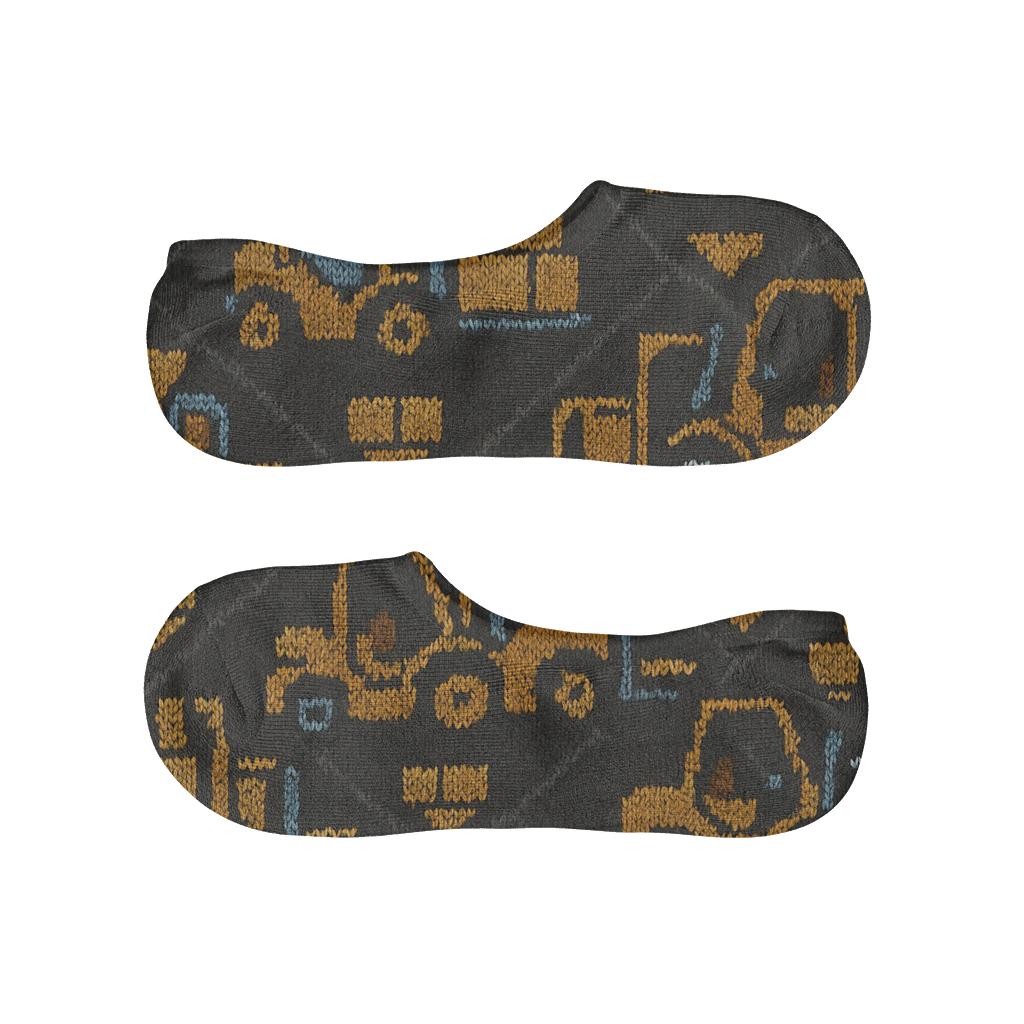 Warehouse Worker Forklift Knit Mosaic personalized invisible socks