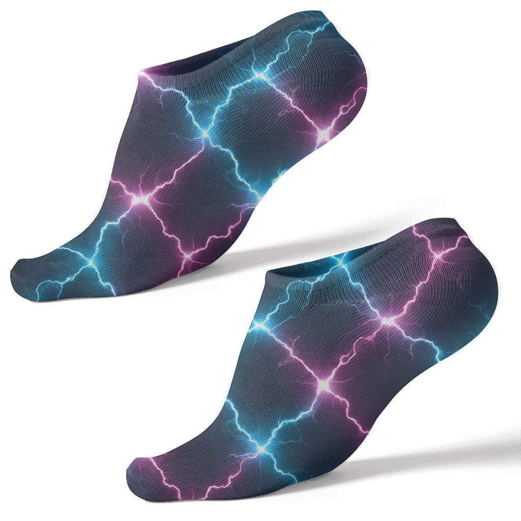 Neon Arc Lattice Stormfield unique graphic ankle socks