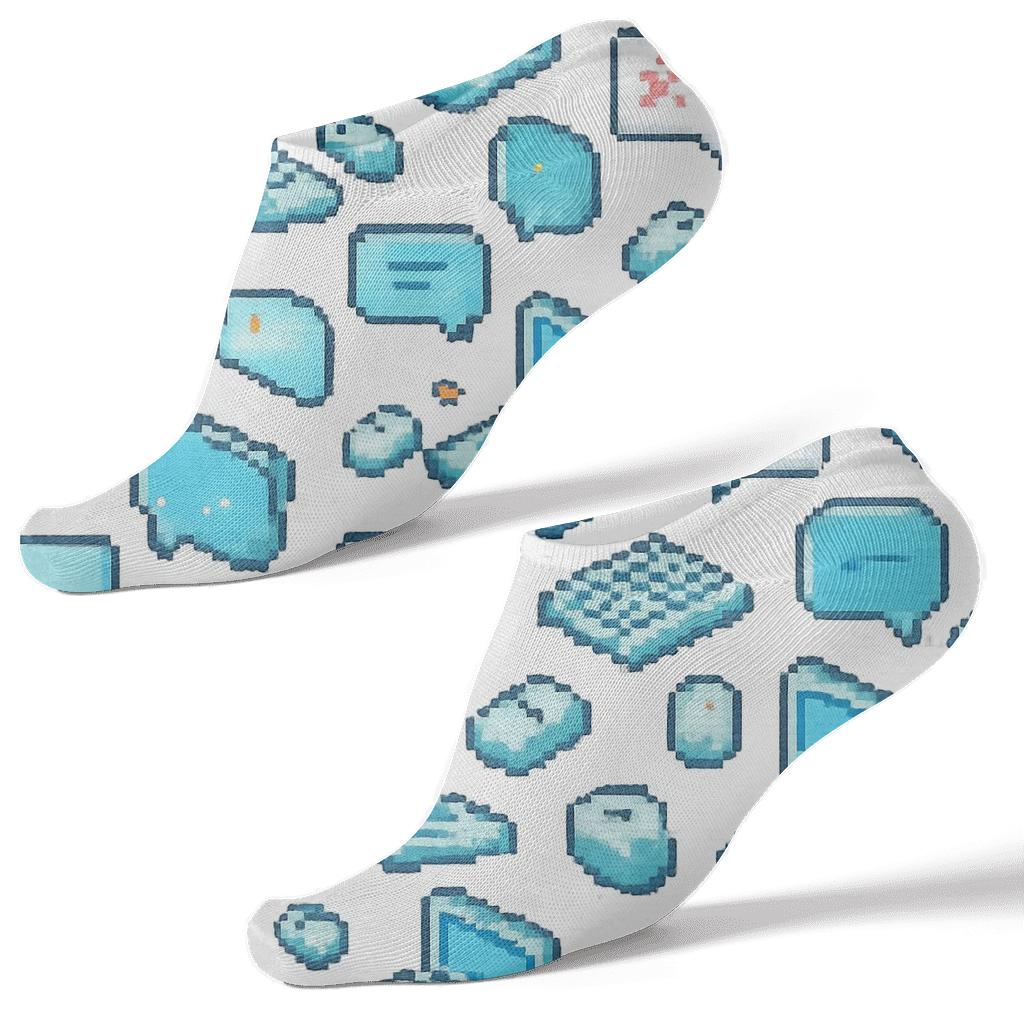 Pixel Art Grid For It Support Specialist Tools comfortable cotton ankle socks