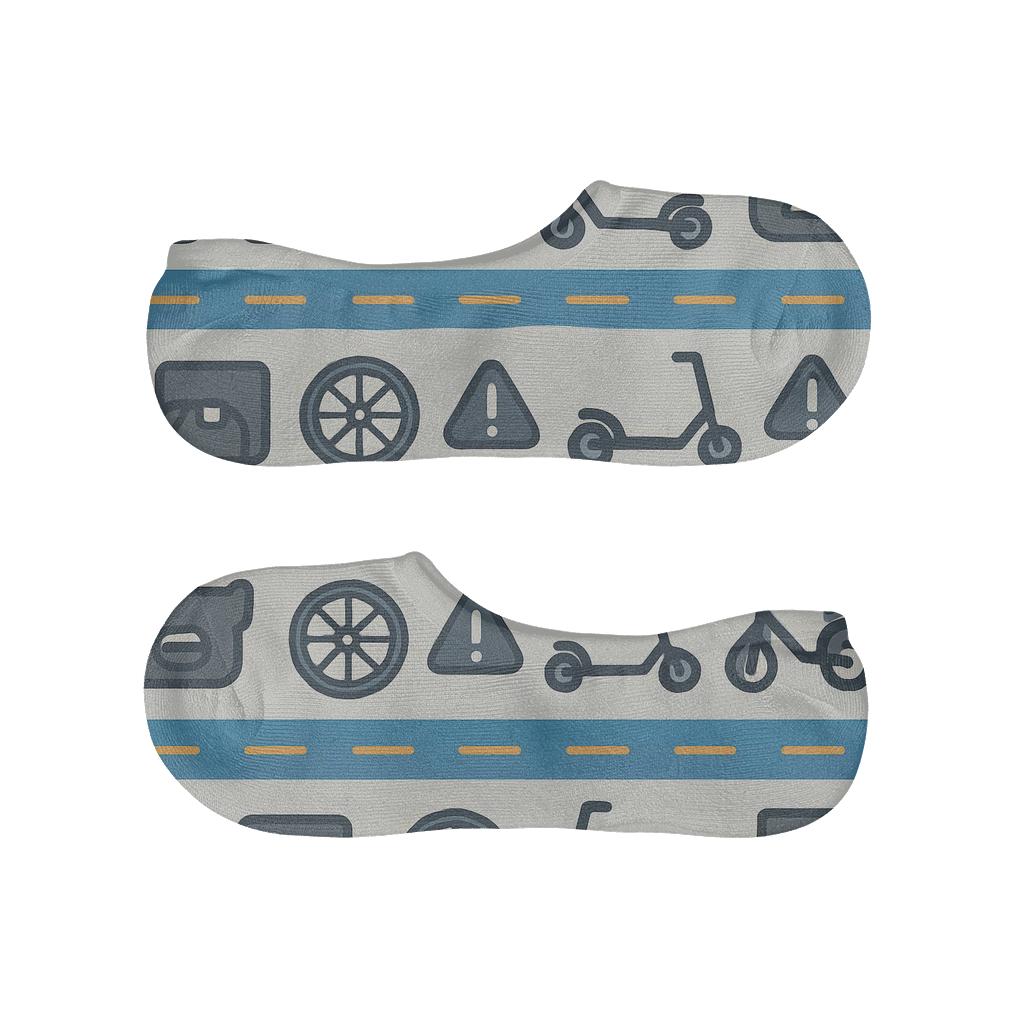 City Route Bands With Courier Icons trendy no-show sock styles