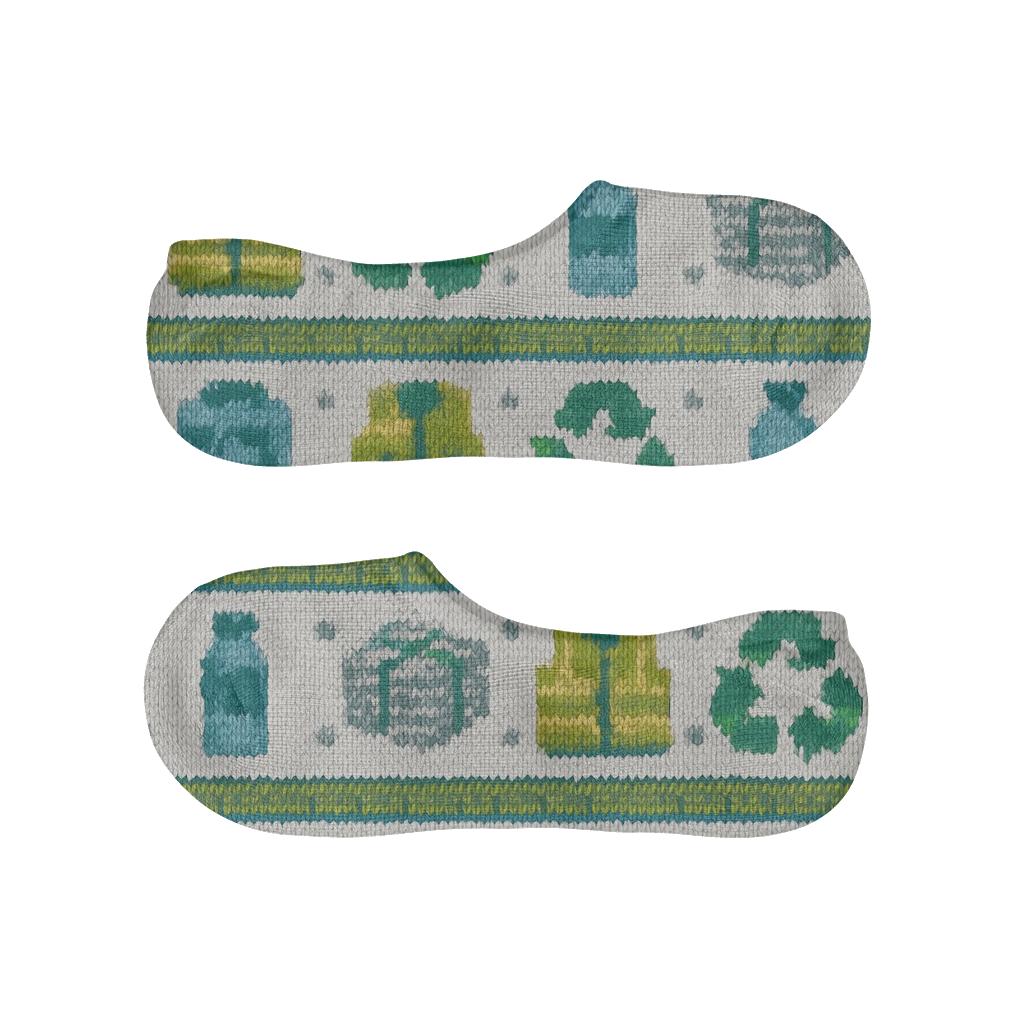 Knitted Pattern Illusion For Recycling Plant Worker Safety Vest Parade trendy no-show sock styles