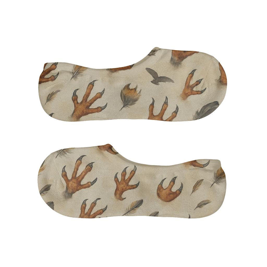 Eagle Talon Track Diagonal Array On Beige Background personalized no-show socks