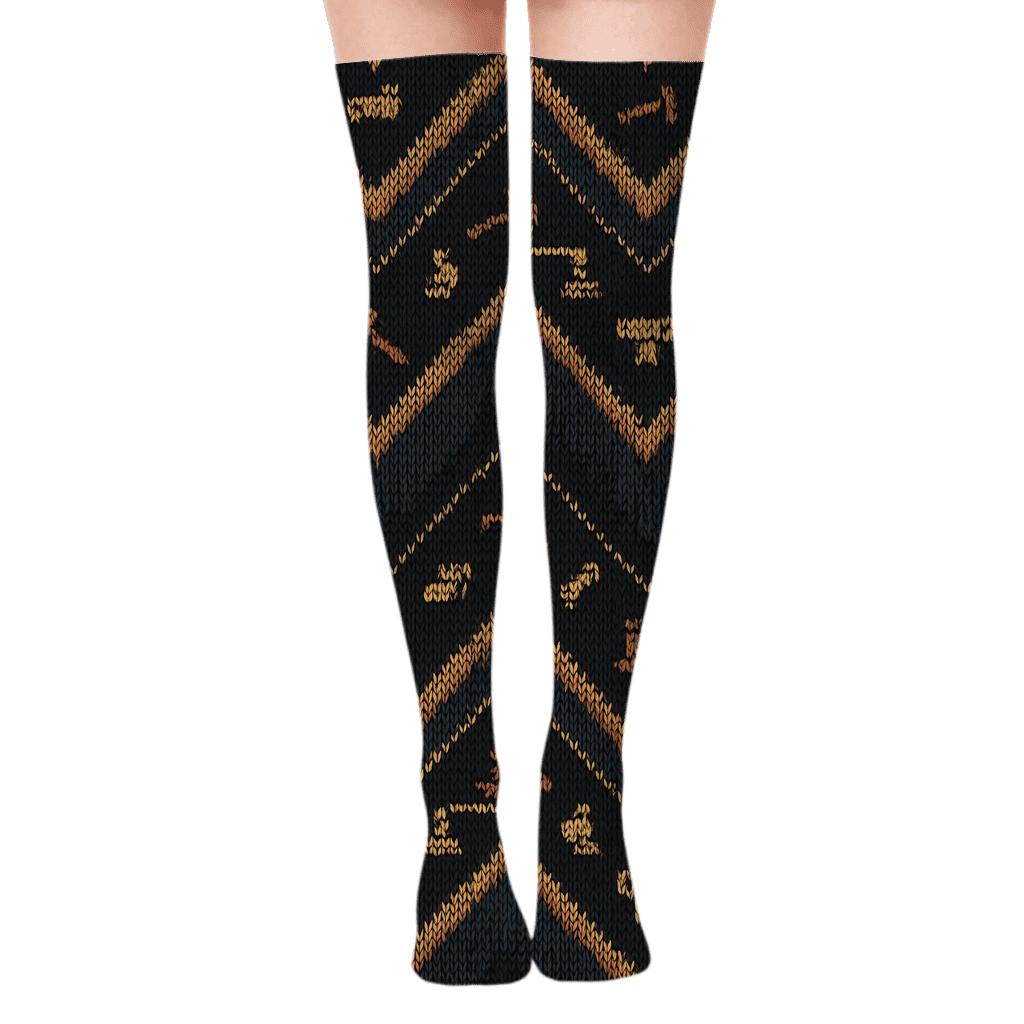 Judge Robe Chevron Weave Pattern unique graphic over-the-knee socks