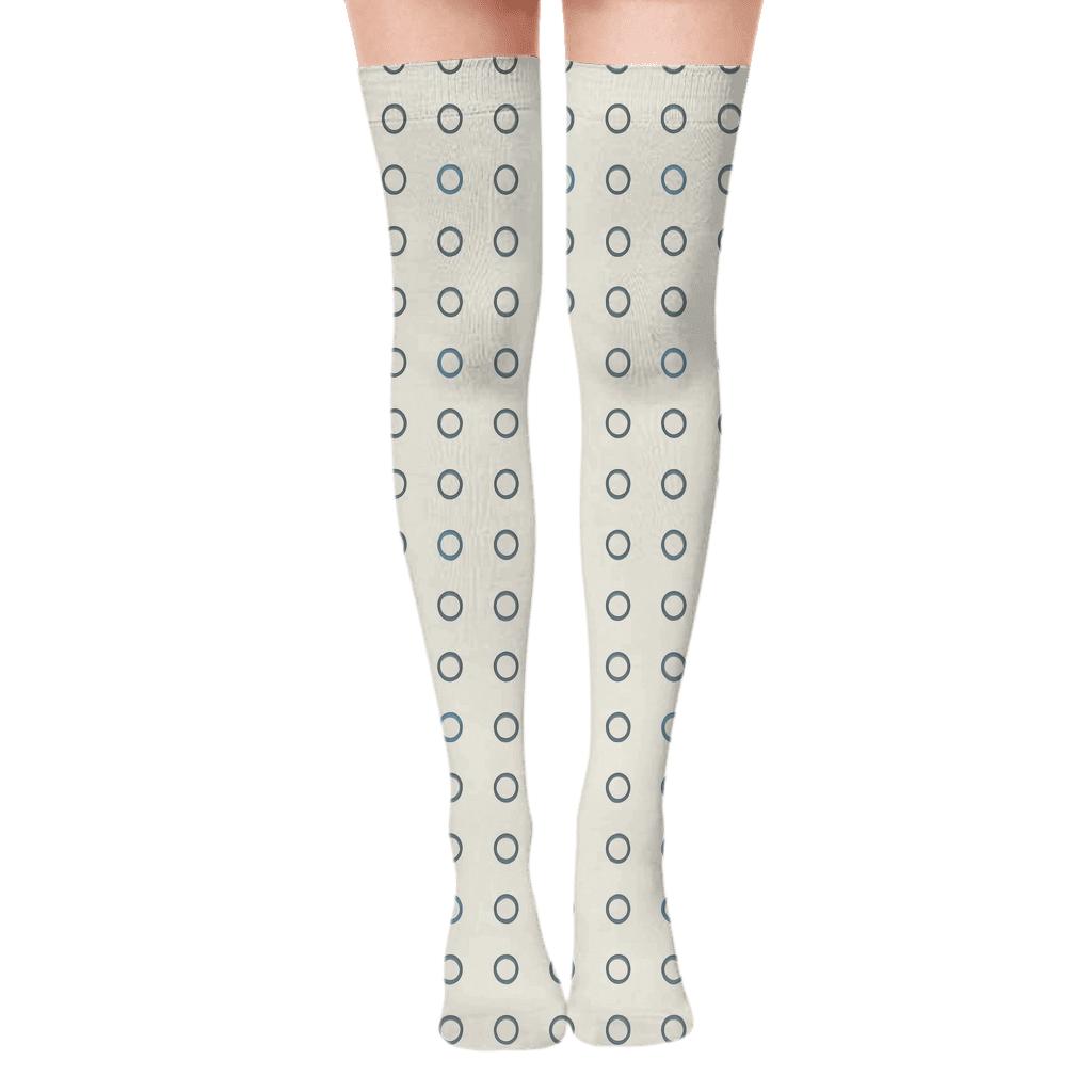 Tiny Ring Interval personalized over-the-knee socks