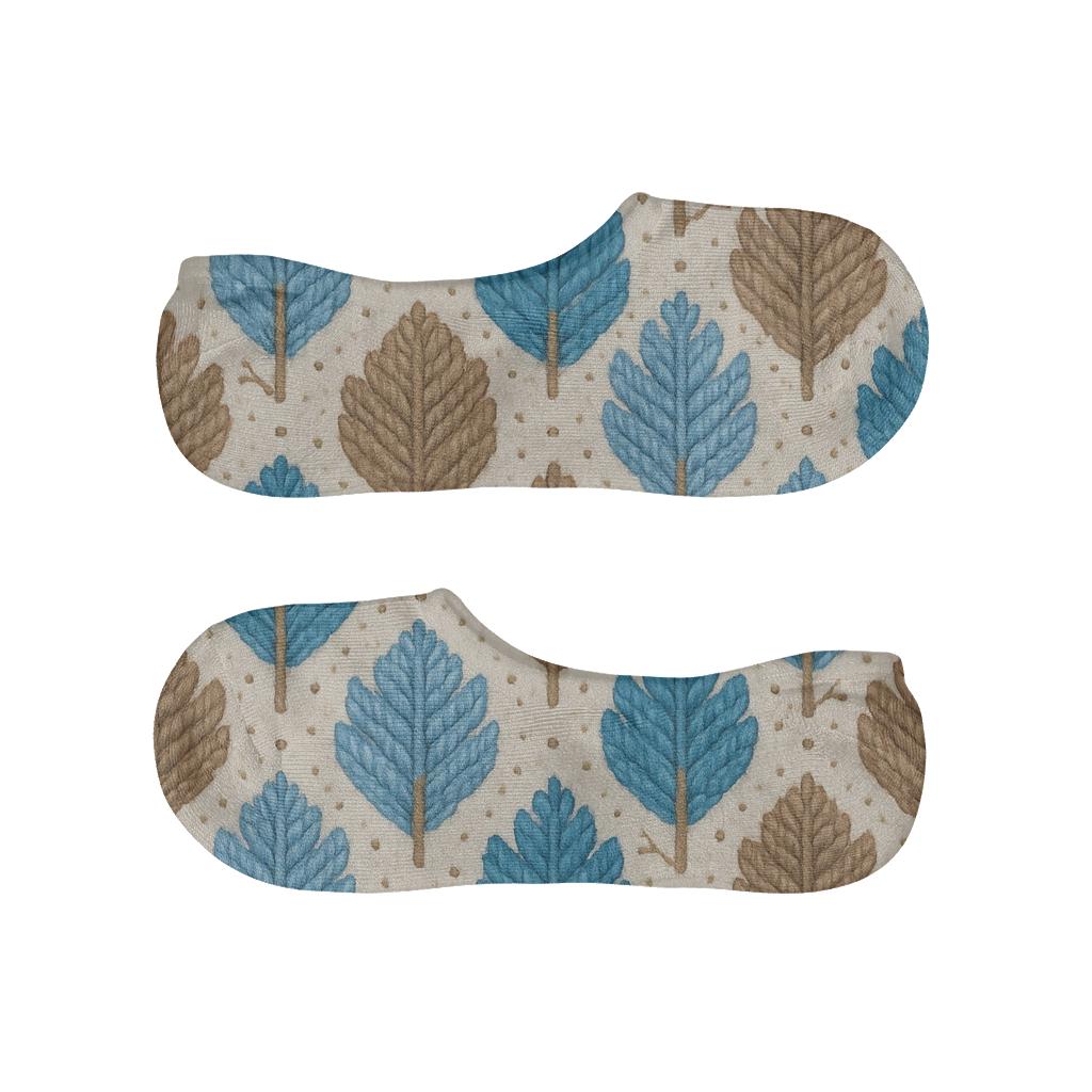 Bird Knit Illusion Feather Chevron personalized no-show socks