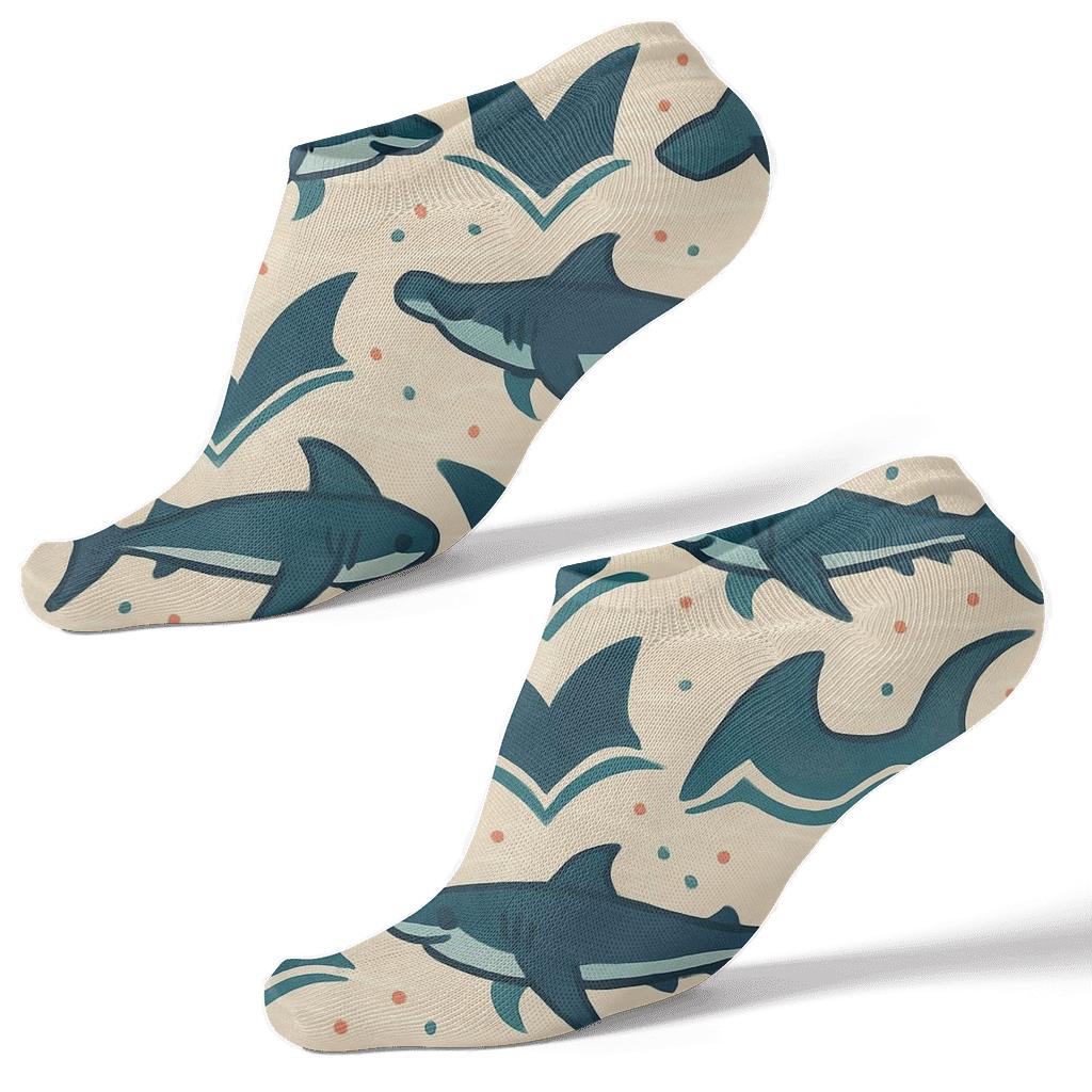 Hammerhead Chevron In Shark Rhythm unique graphic ankle socks