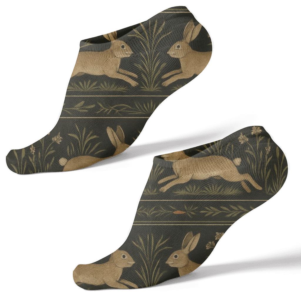 Midnight Poster Collage With Rabbit Bands premium sports ankle socks