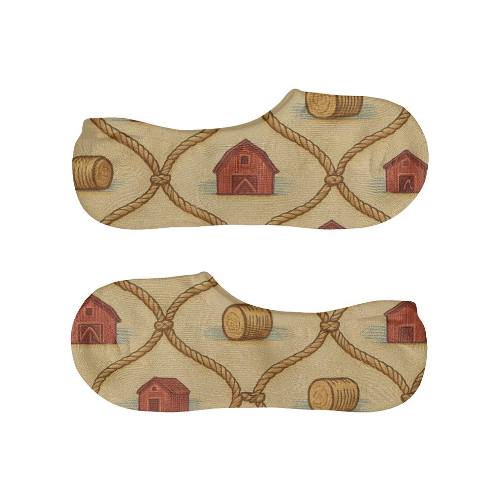 Patchwork Lasso Rhythm With Rancher Flair custom no-show socks