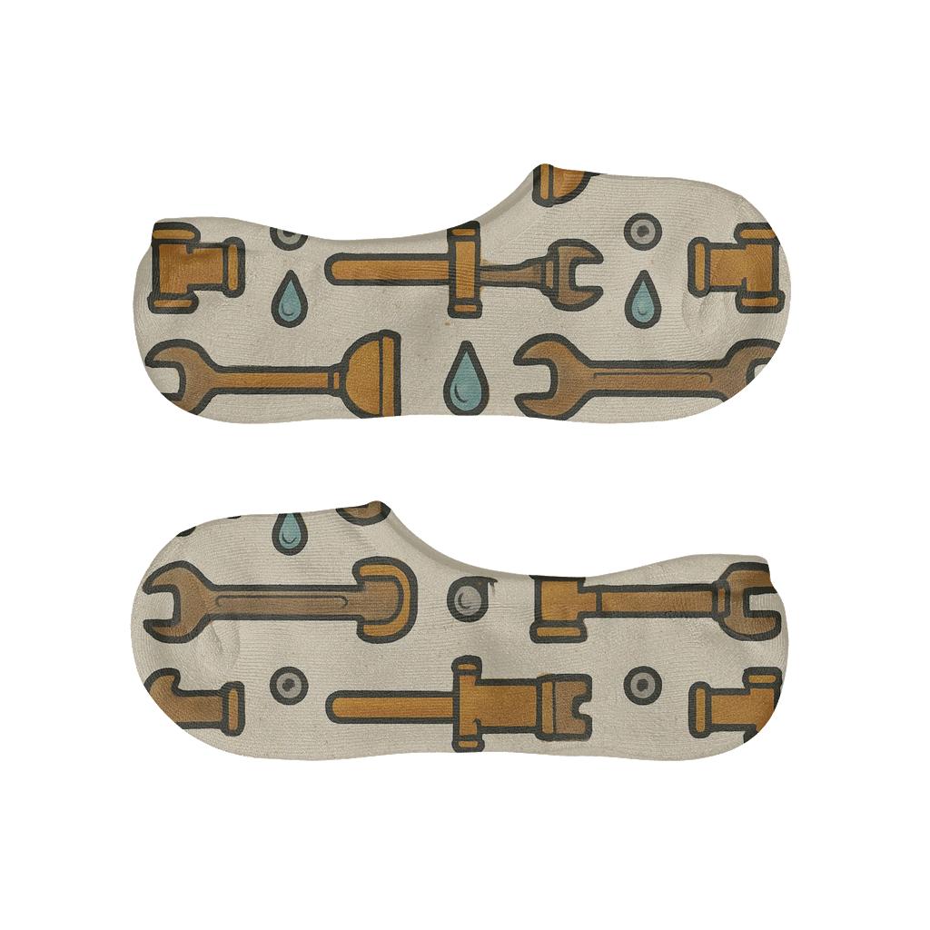 Tool Collage With Plumber Rhythm Bands anti-slip no-show socks