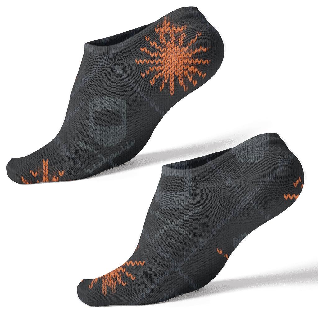 Knitted Spark Lattice, Welder Edition custom ankle socks