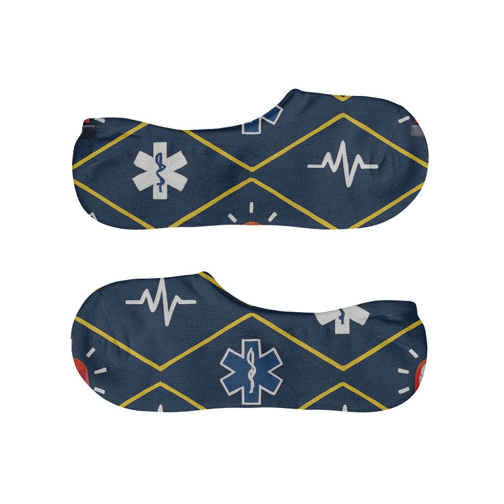 Siren Stripe Paramedic Chevron Bands breathable no-show socks