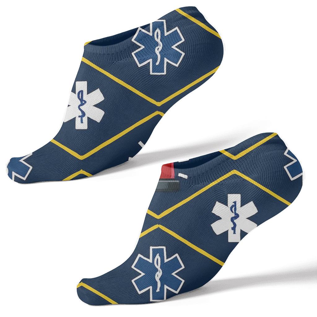 Siren Stripe Paramedic Chevron Bands unique graphic ankle socks