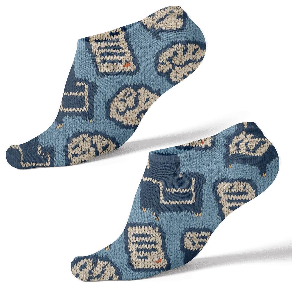 Therapy Chair Weave Psychologist Pattern comfortable cotton ankle socks