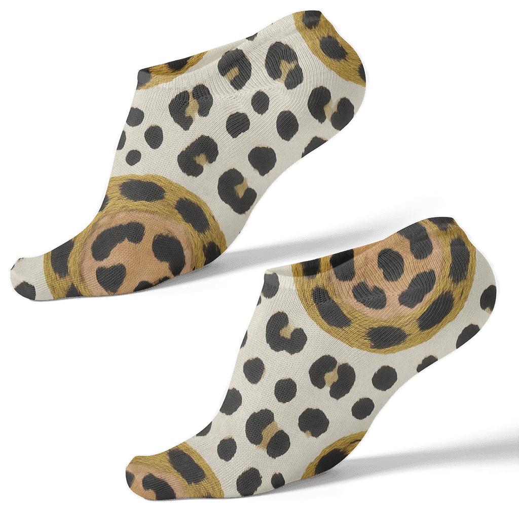 Blush Gold Rosette Medallion Mirror On Ivory Background unique graphic ankle socks