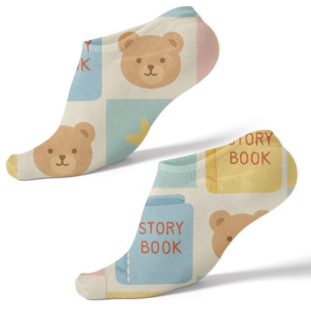 Storybook Patchwork For Childcare Worker soft everyday ankle socks