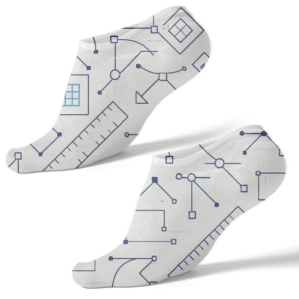 Blueprint Lattice For The Graphic Designer stylish athletic ankle socks