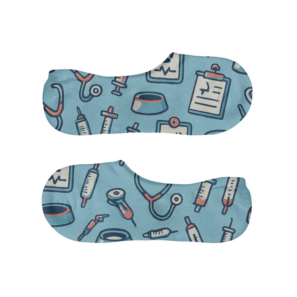 Veterinary Technician Clinic Charm Tessellation trendy no-show sock styles