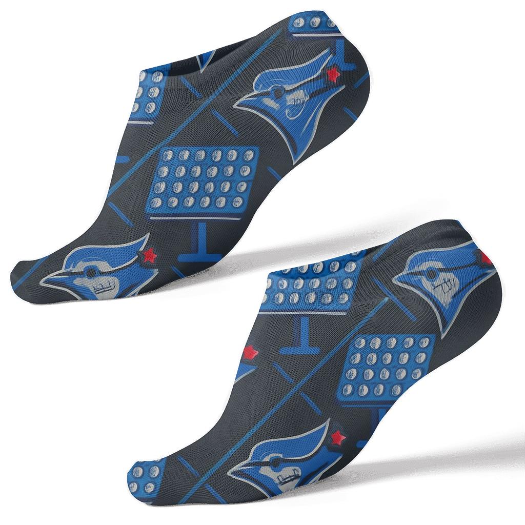 Stadium Light Lattice Blue Jays Repeat comfortable cotton ankle socks