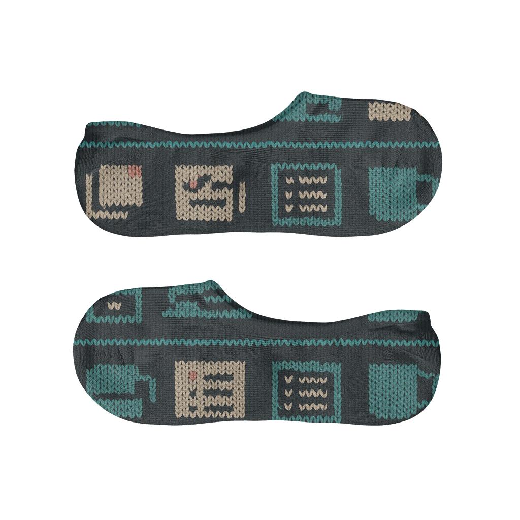 Store And Office Manager Knitted Desk Tools Pattern Illusion trendy no-show sock styles