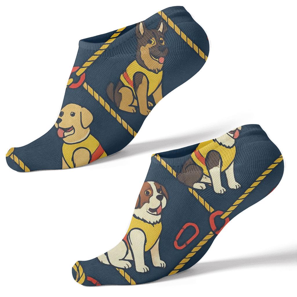 Rescue Dogs And Rope Lattice For Search And Rescue Worker soft everyday ankle socks
