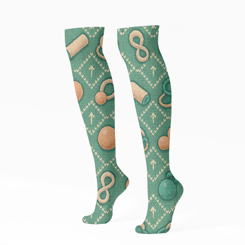 Knitted Illusion Rehab Tools, Physical Therapist Edition soft everyday knee-high socks