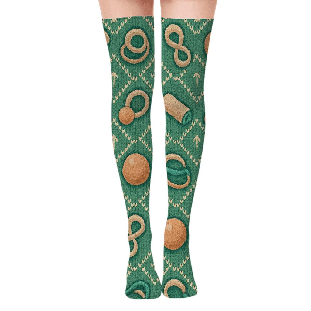 Knitted Illusion Rehab Tools, Physical Therapist Edition comfortable cotton over-the-knee socks