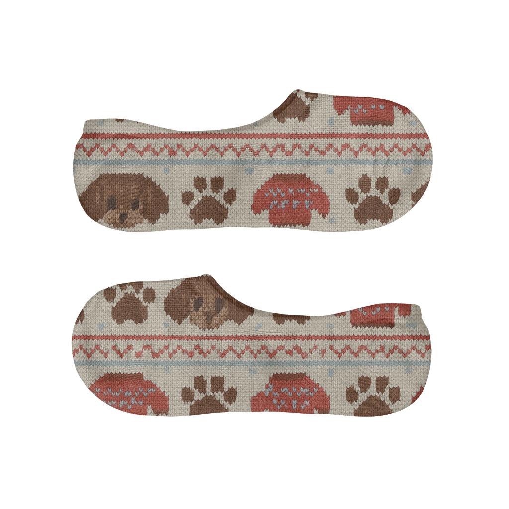 Knitted Dog Cozy Fair Isle Bands trendy no-show sock styles