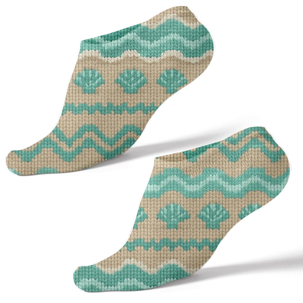 Seafoam Knit Tide Bands premium sports ankle socks