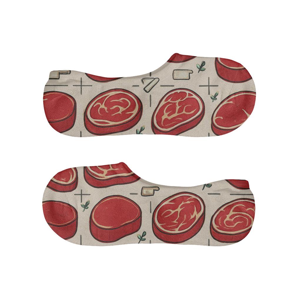Checkerboard Marbling Butcher Pattern breathable seamless no-show sockscustom no-show socks