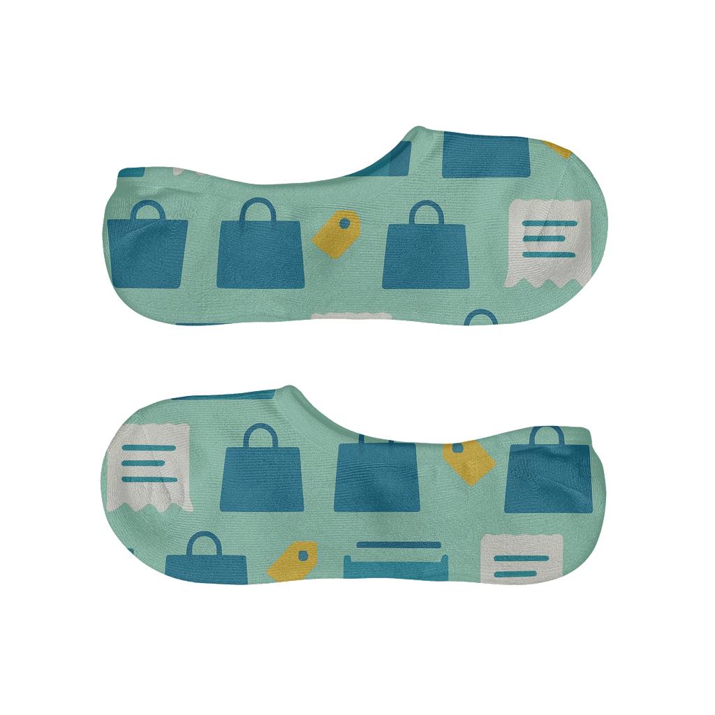 Receipt Wave Grid With Cashier Icons comfortable low-cut socks