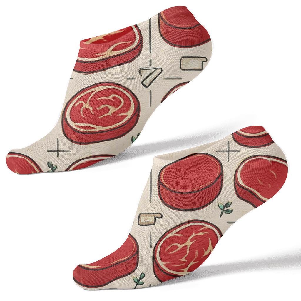 Checkerboard Marbling Butcher Pattern trendy patterned ankle socks