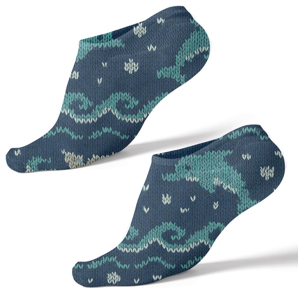 Knitted Illusion Dolphin Current Bands personalized ankle socks
