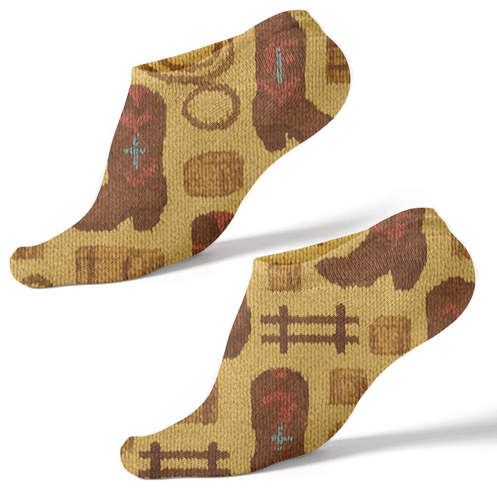 Rancher Boot And Lasso Knit Illusion Repeat soft everyday ankle socks