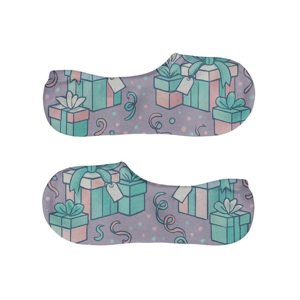 Pastel Gift Stack With Presents Interior trendy no-show sock styles