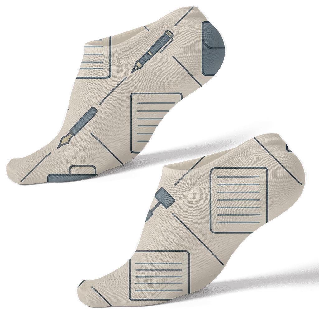 Briefcase Lattice With Paralegal Rhythm trendy patterned ankle socks