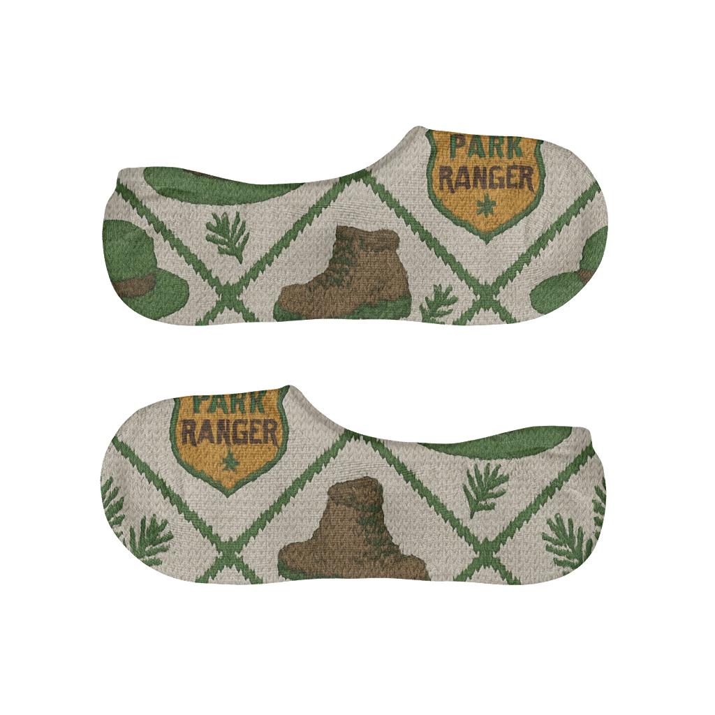 Knitted Park Ranger Badge And Boot Lattice comfortable invisible socks