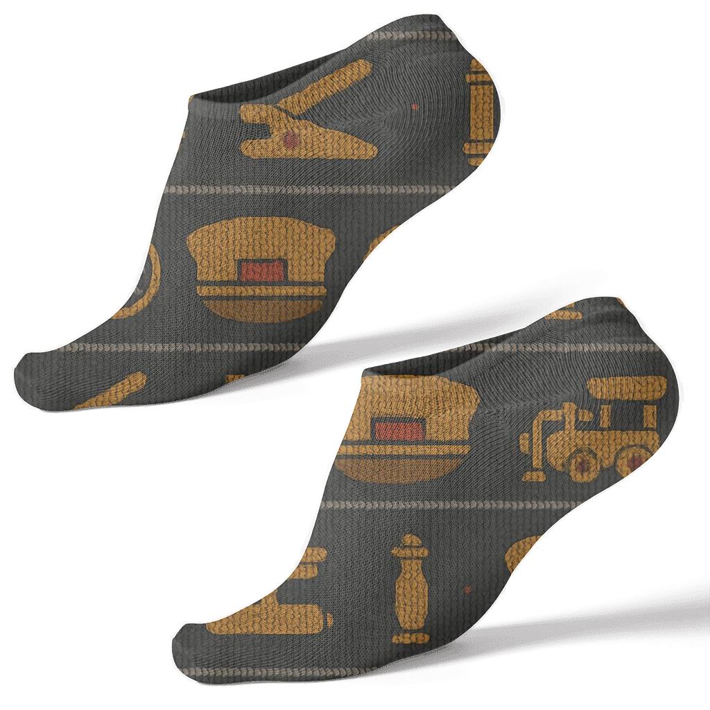 Knitted Illusion Rail Tie Bands For Train Conductor comfortable cotton ankle socks
