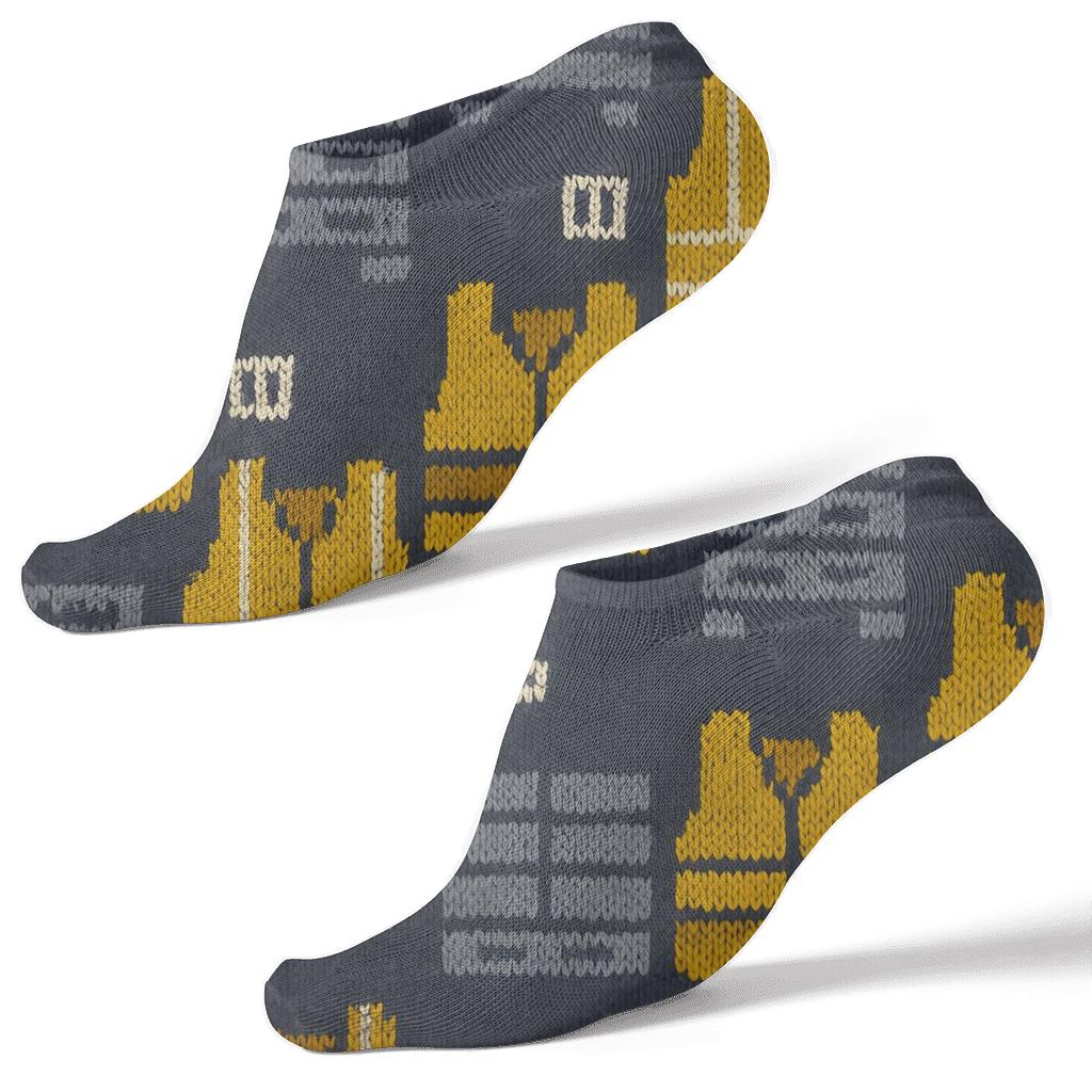 Knitted Illusion Warehouse Worker Safety Vest And Pallet Lattice custom ankle socks