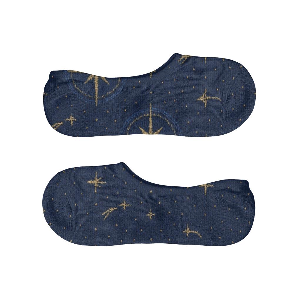 Star Of Bethlehem Knitted Night Sky Tessellation anti-slip no-show socks