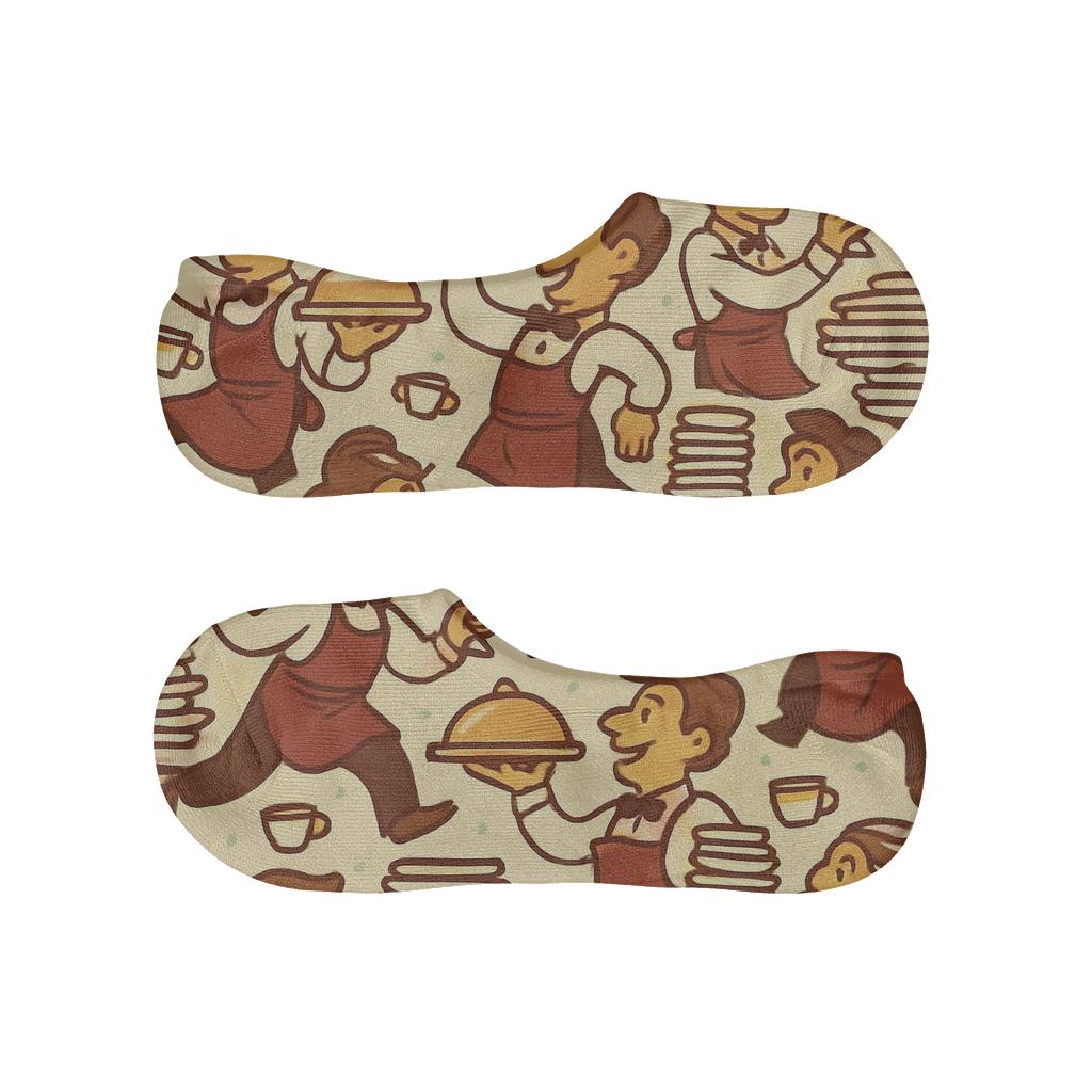 Waiter Tray Juggle Tessellation trendy no-show sock styles