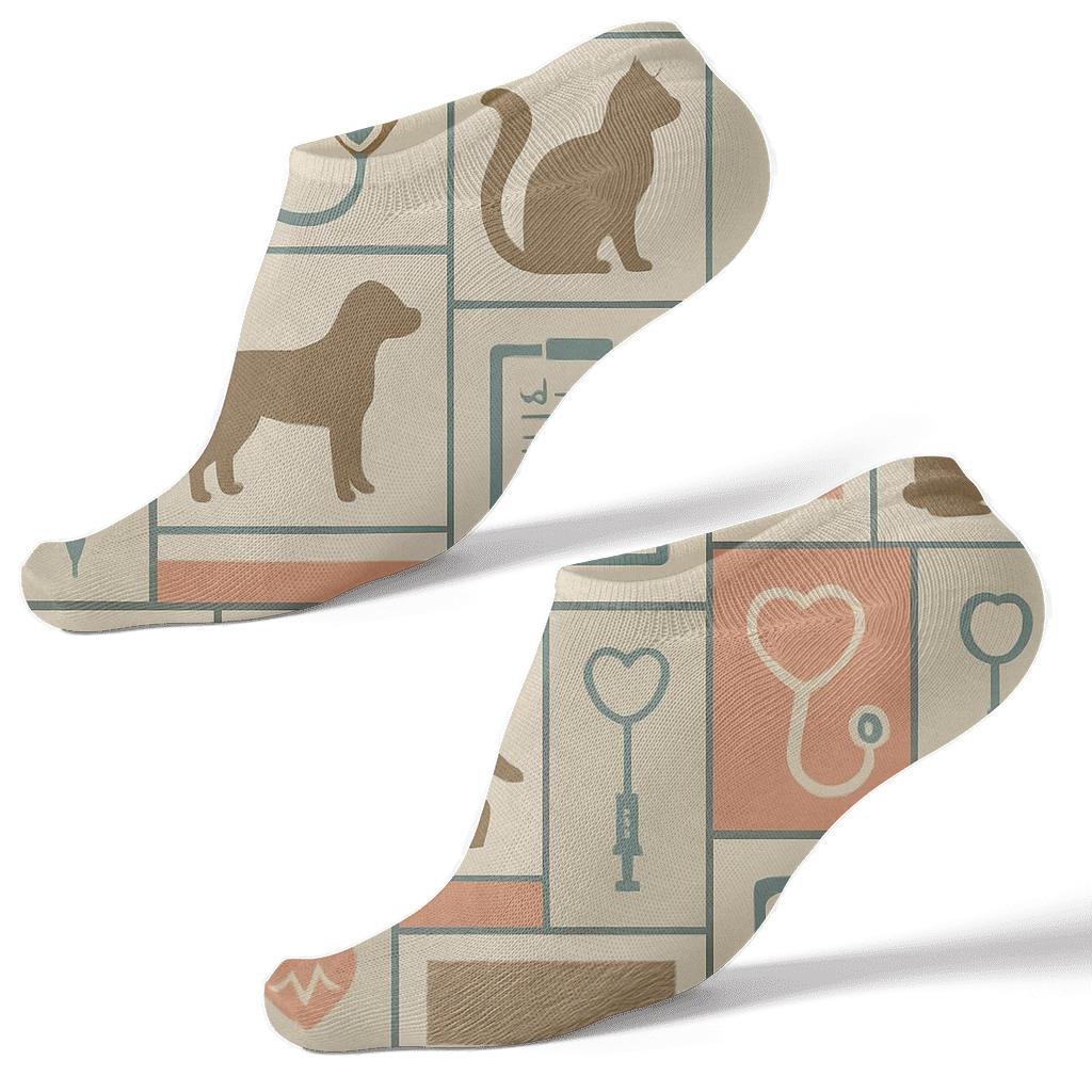 Naturalist Tool Study With Veterinary Technician Panels comfortable cotton ankle socks