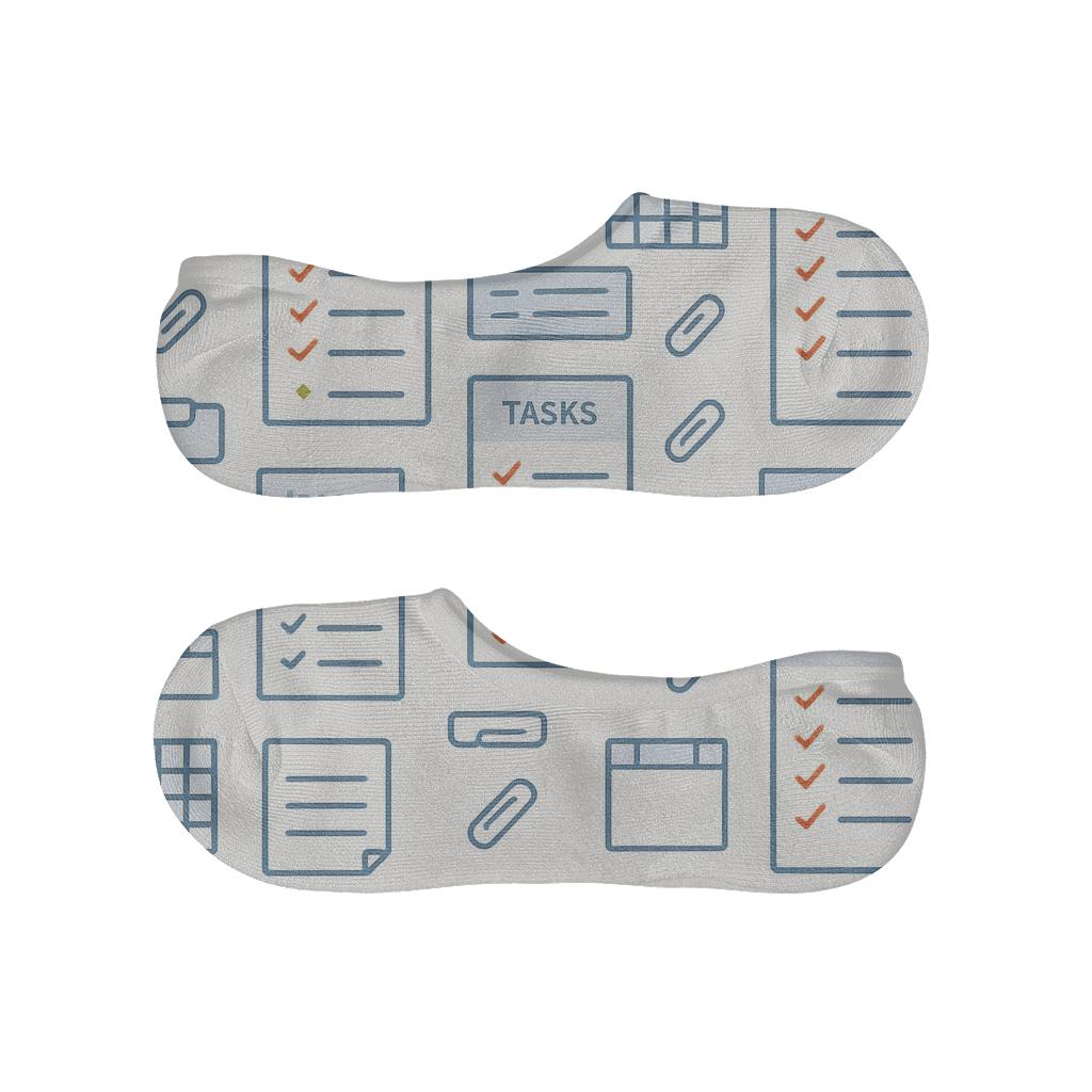Task List Mosaic For Office Manager personalized invisible socks